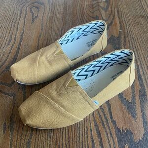TOMS Brown Canvas Slip-Ons
